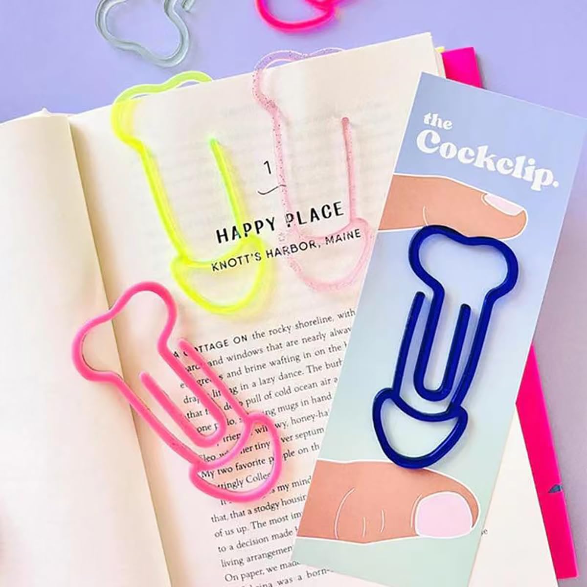 Amazon.com : Penis Shape Paper Book Clips Colorful Bookmark